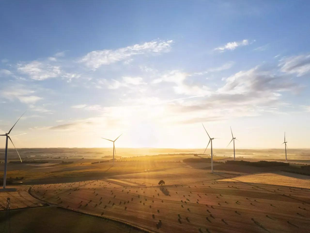 klimaVest: Luftaufnahme des Windparks ToutVent