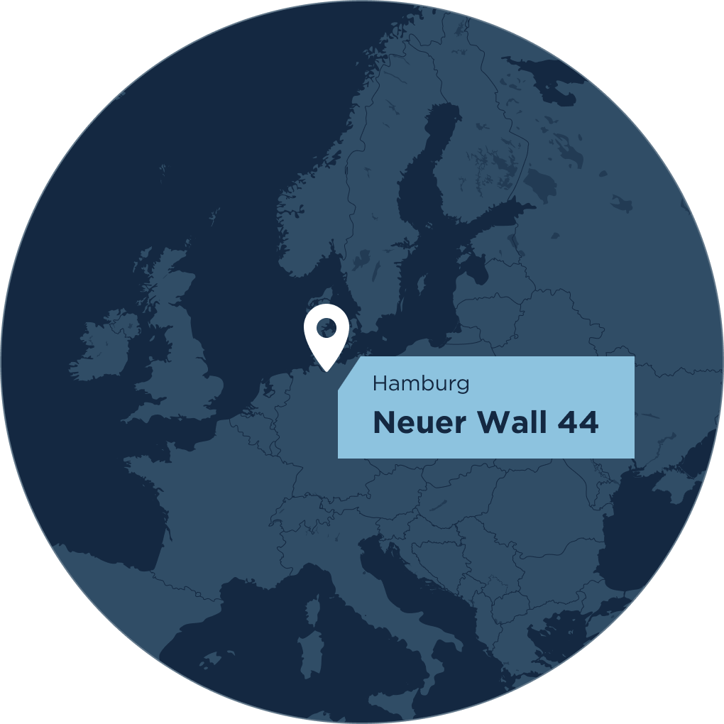 Map von dem Standort der hausInvest Immobilie Neuer Wall in Hamburg