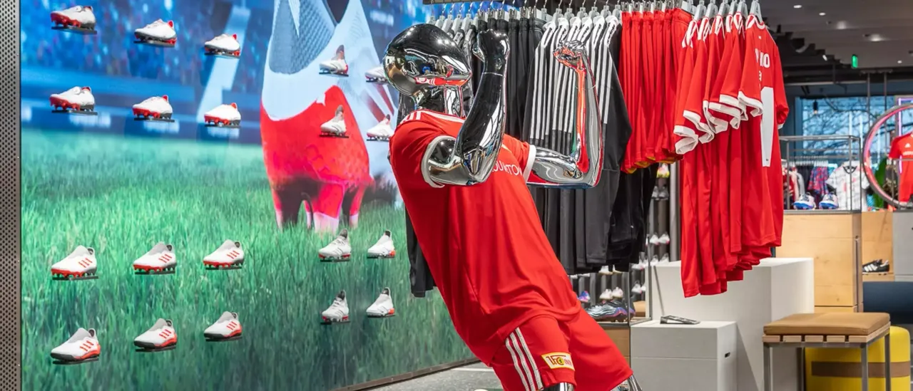 Innenansicht: Es wird der Adidasstore der hausInvest Immobilie Adidas-Haus in Berlin abgebildet