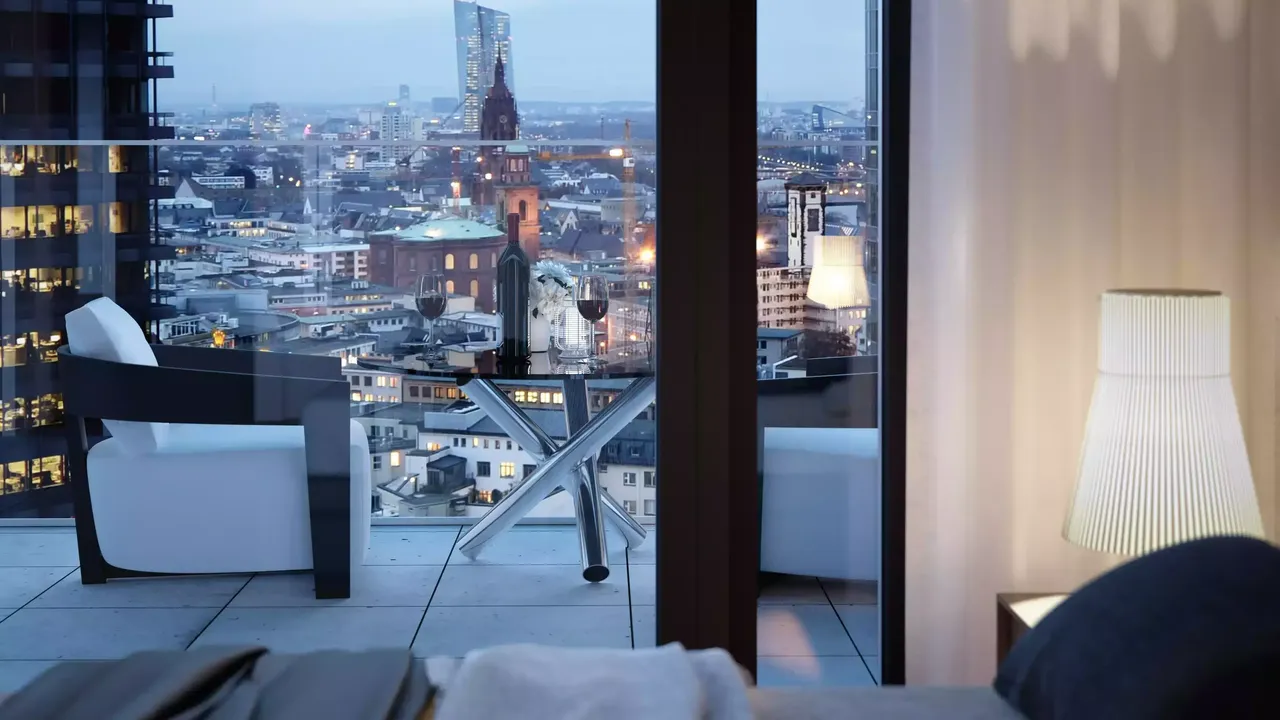 Innenansicht: Es wird eine Wohnung in der hausInvest Immobilie Omniturm in Frankfurt am Main abgebildet