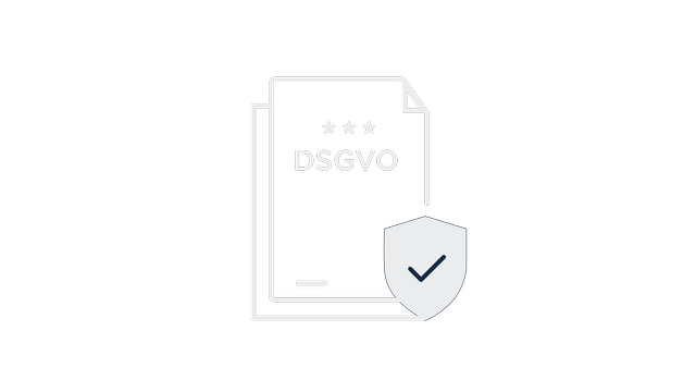 Icon von einem Papier wo die Buchstaben DSGVO stehen