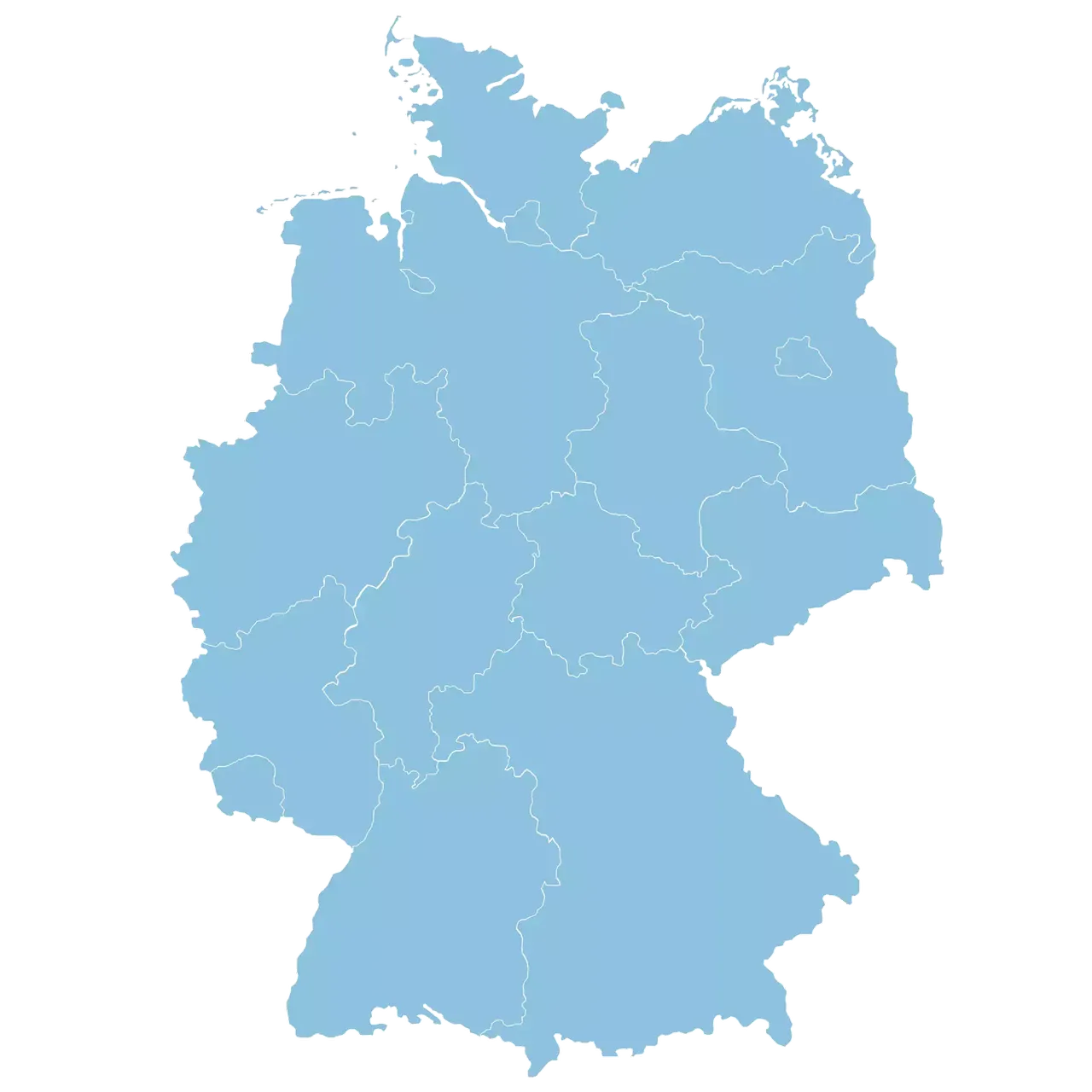 Grafik von der Deutschlandmarte mit der Markierung der Vertriebsregion Zentrale