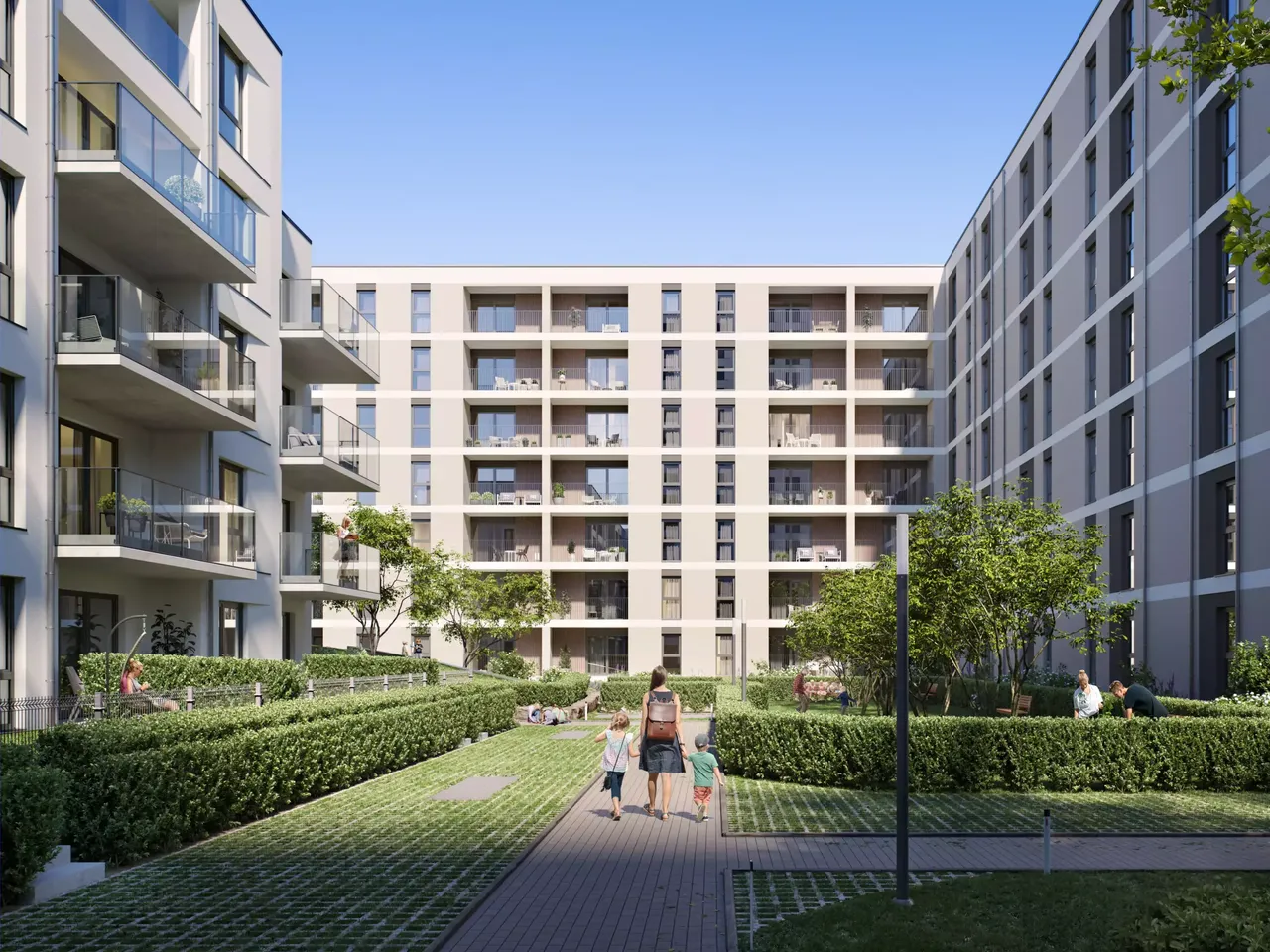 Außenansicht: Es wird die Fassade der hausInvest Immobilie Seetor Living in Nürnberg abgebildet