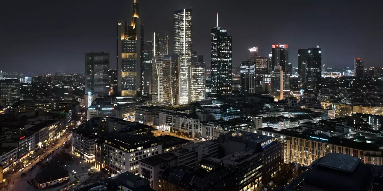 Außenansicht: Es wird die Fassade der hausInvest Immobilie Four Frankfurt in Frankfurt am Main abgebildet