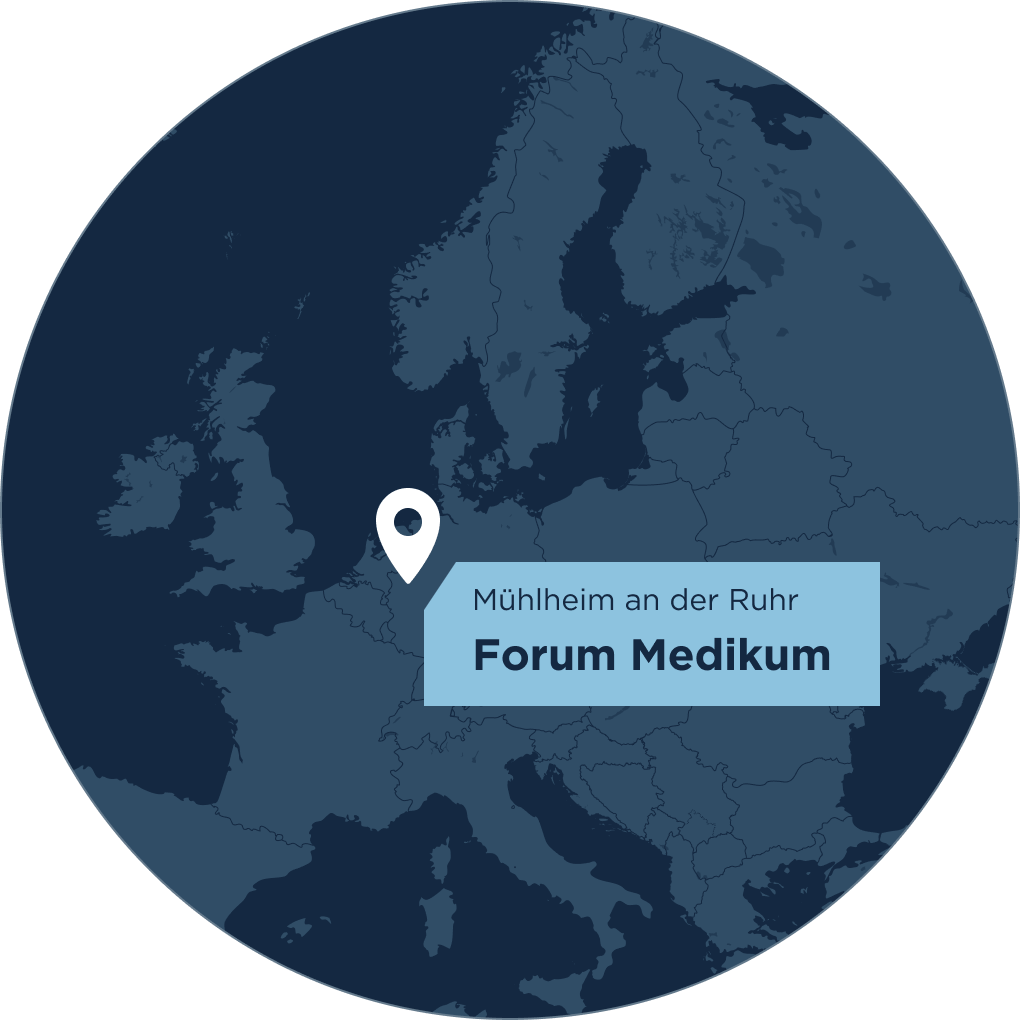 Map von dem Standort der hausInvest Immobilie Forum Medikum in Mülheim