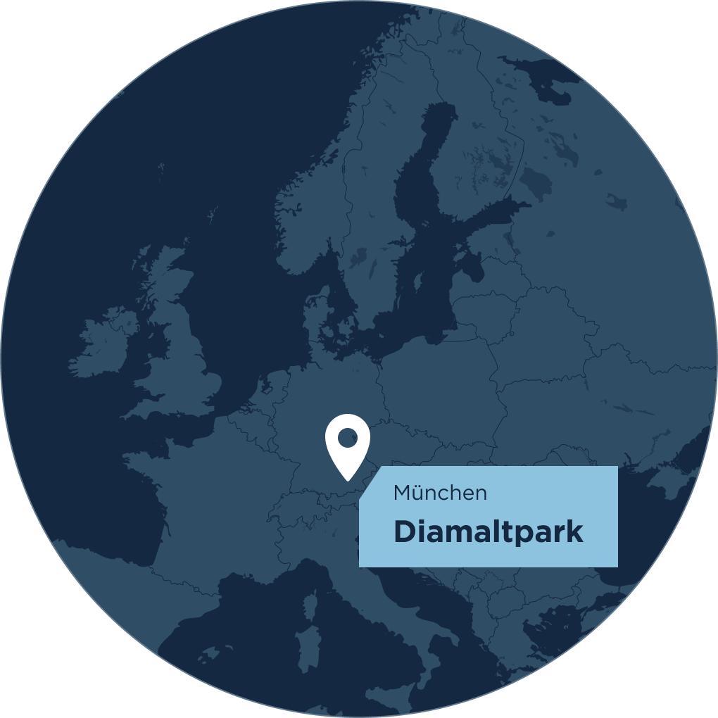 Map von dem Standort der hausInvest Immobilie Diamaltpark in München