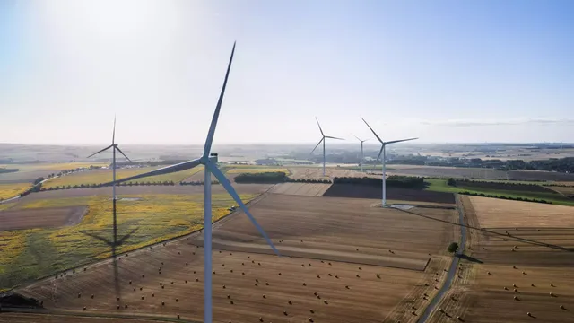 klimaVest: Luftaufnahme des Windparks ToutVent