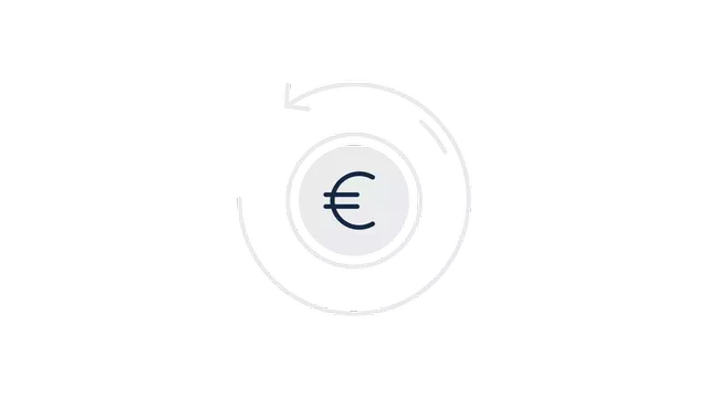 Die Grafik zeigt einen runden Pfeil, der um ein Eurozeichen läuft
