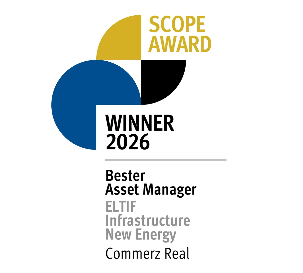 Es wird im Siegelformat das Winnerlogo des Scope Awards 2026 in der Kategorie 