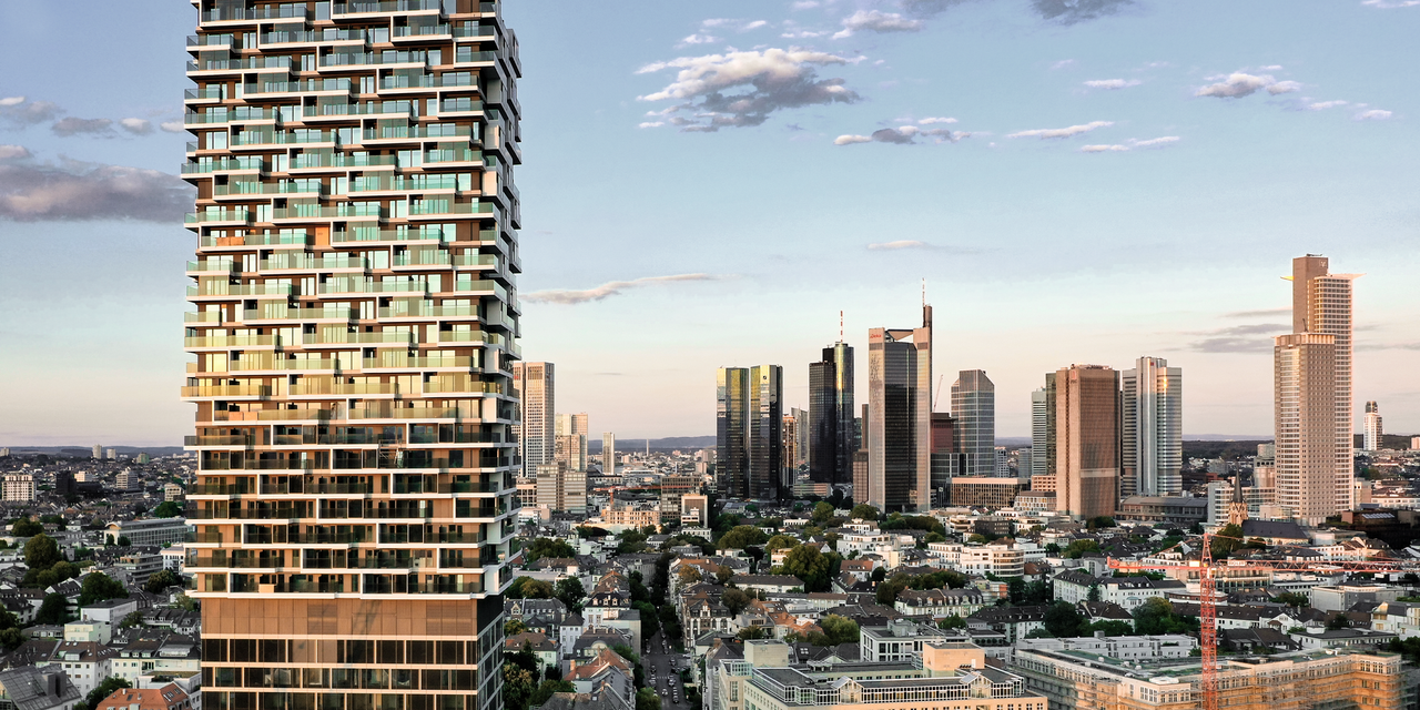 Außenansicht: Es wird die Fassade der hausInvest Immobilie Four Frankfurt in Frankfurt am Main abgebildet