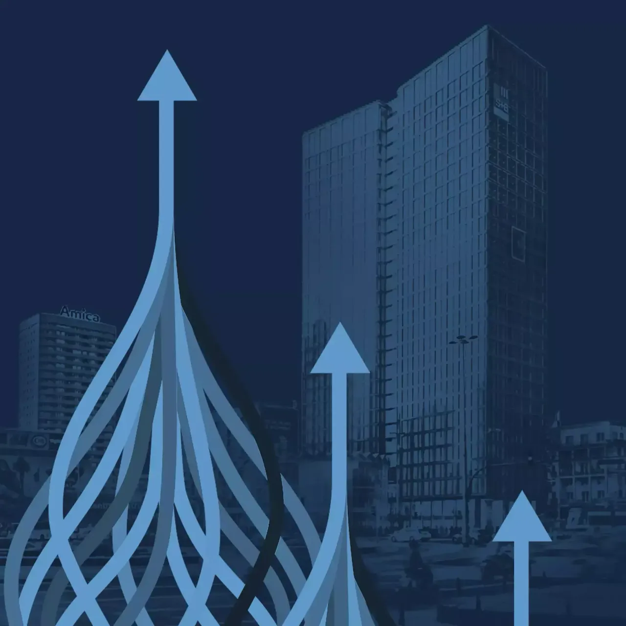 Eine blaue Grafik, die einen unbegrenzten Anlagehorizont darstellt