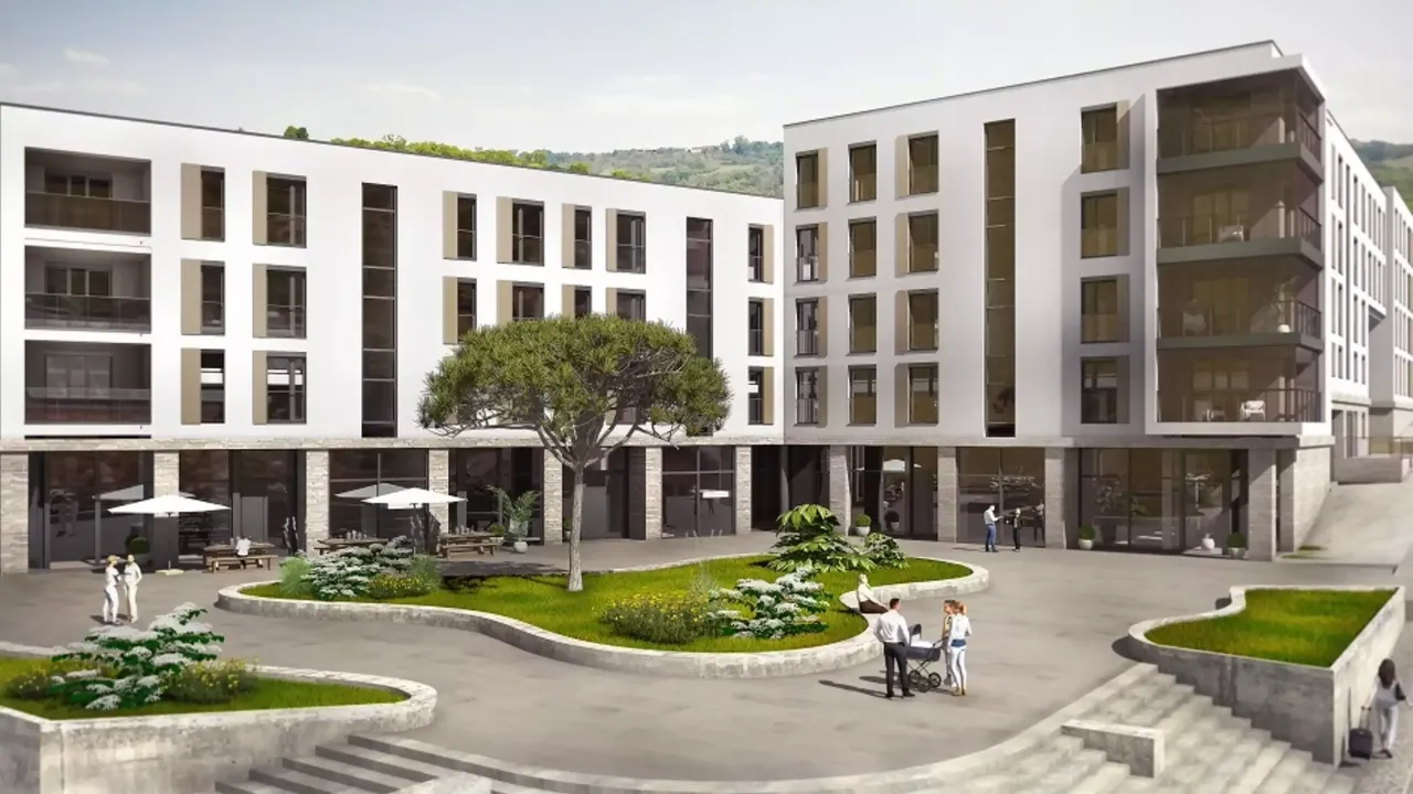 Außenansicht: Es wird die Fassade der hausInvest Immobilie QB Jena in Jena abgebildet