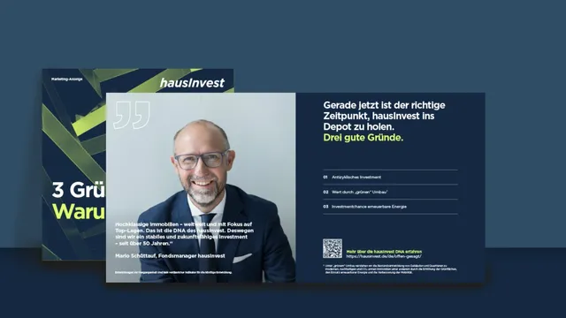 Es wird eine Vorschau des hausInvest Booklets 