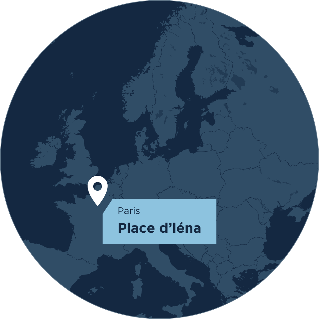 Map von dem Standort der hausInvest Immobilie Place d'lena in Paris